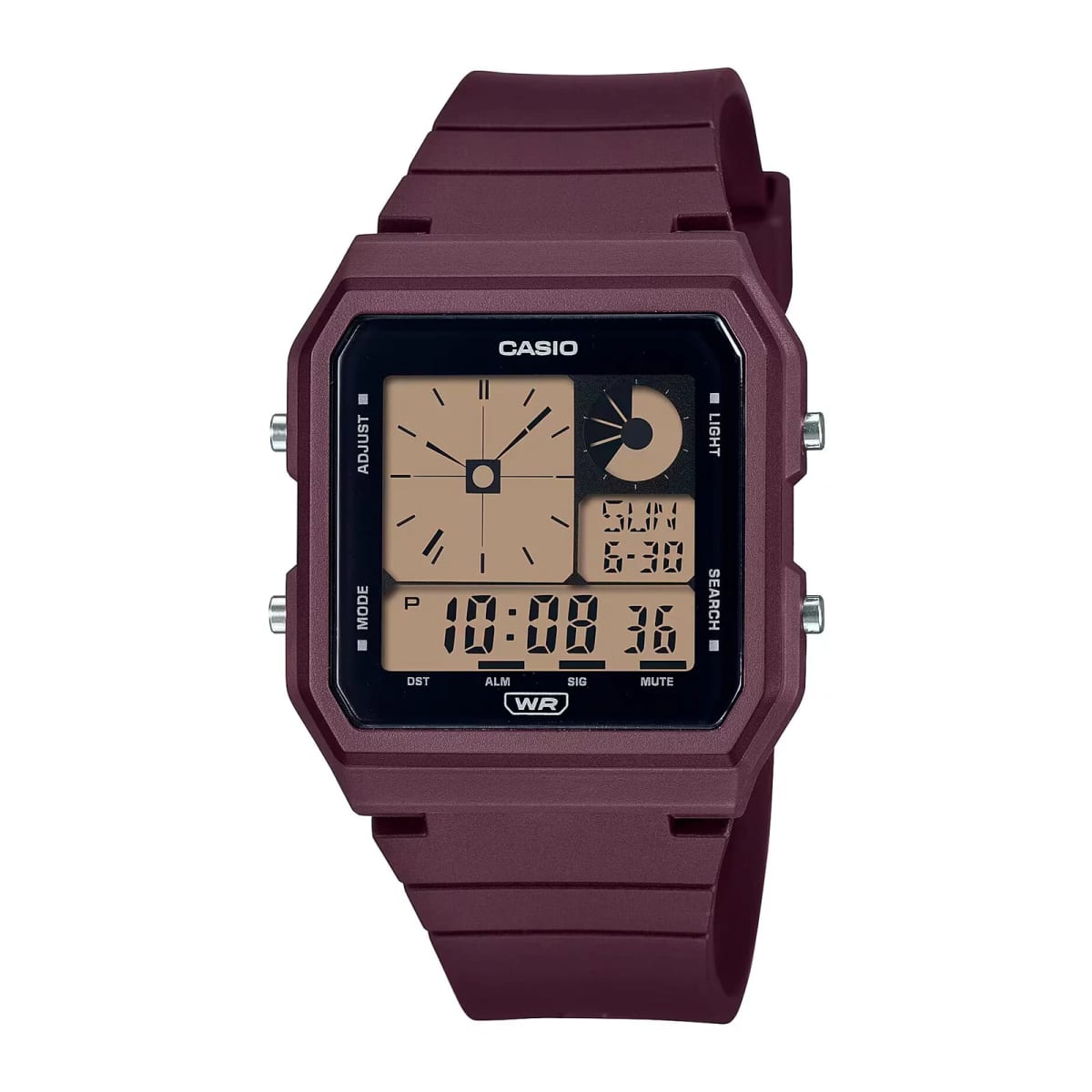 Reloj CASIO LF-20W-5A Resina Unisex Guinda2