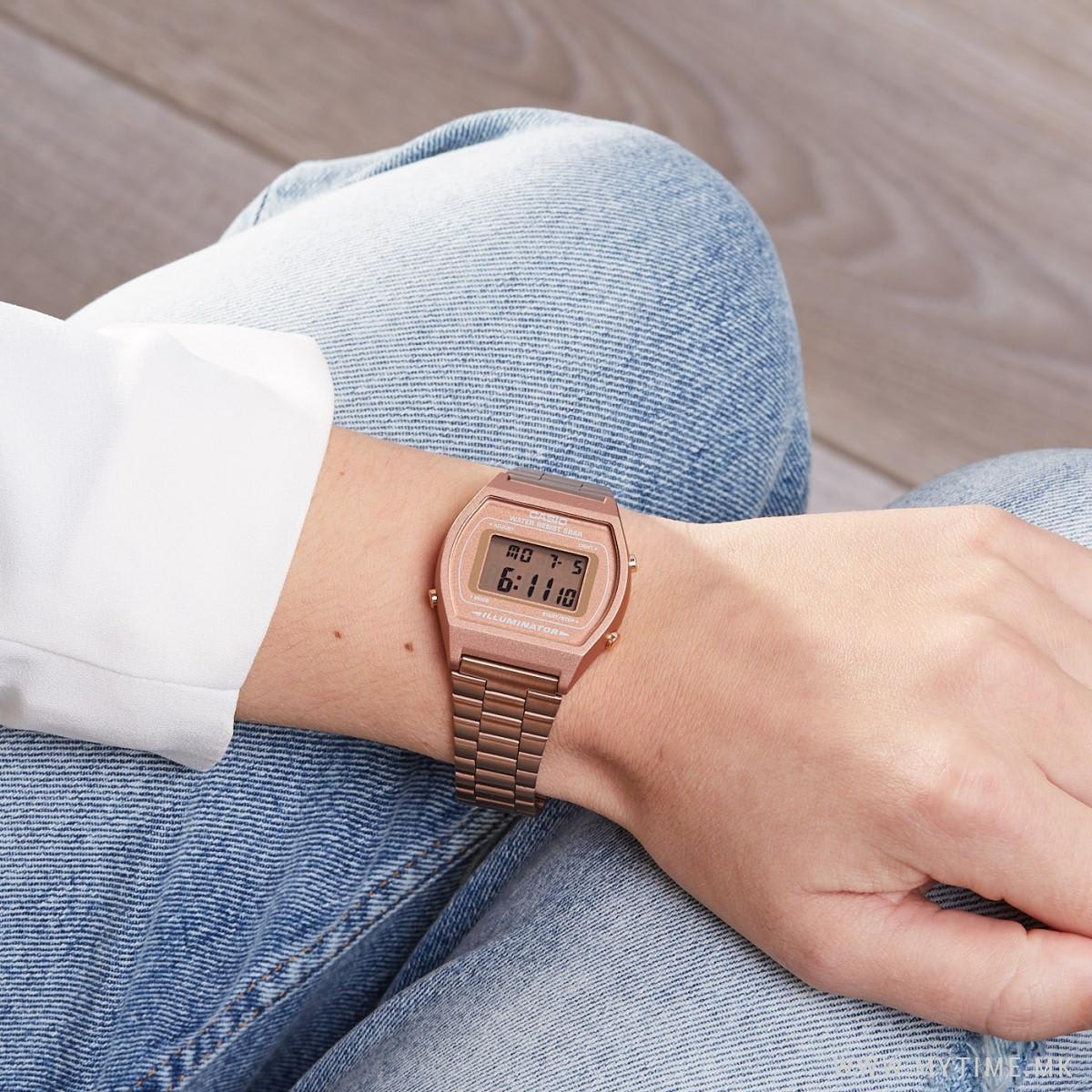 Reloj CASIO Retro B640WC-5A Resina Unisex Oro Rosa4