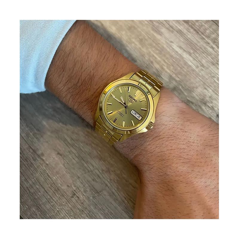 Reloj SEIKO 5 SNKK98K1 Automático Acero Hombre Dorado4