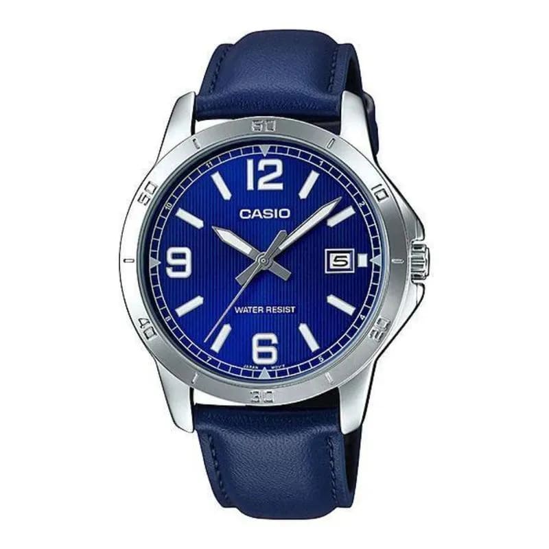 Reloj CASIO Regular MTP-V004L-2B Acero/Cuero Hombre Plateado/Azul1