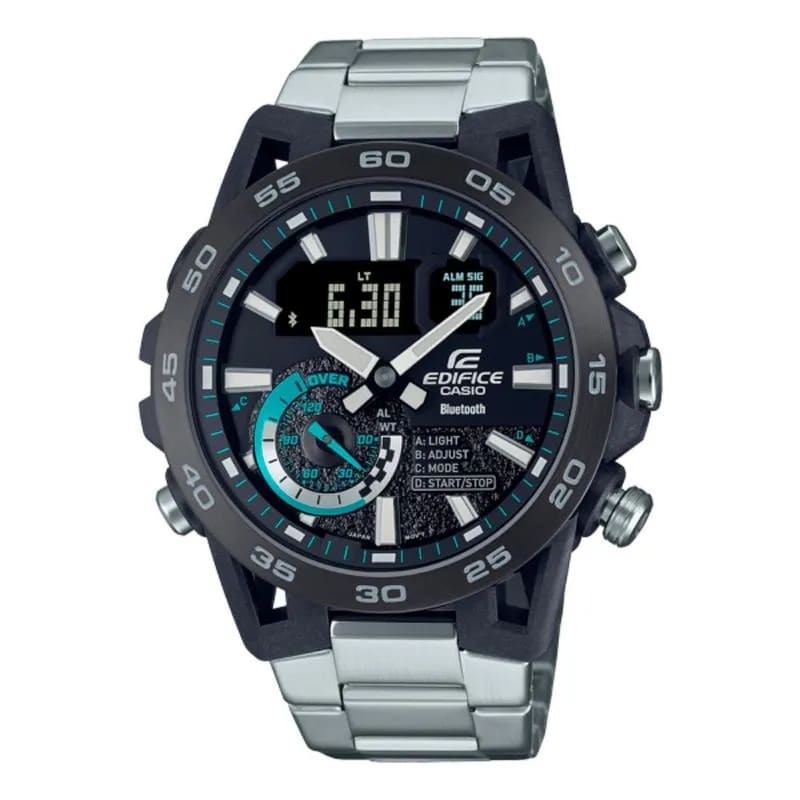 Reloj EDIFICE ECB-40DB-1A Acero Hombre Negro/Plateado1