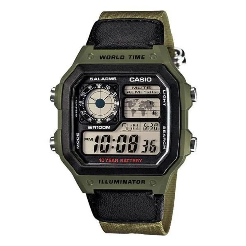 Reloj CASIO Regular AE-1200WHB-3B Resina Juvenil Verde1
