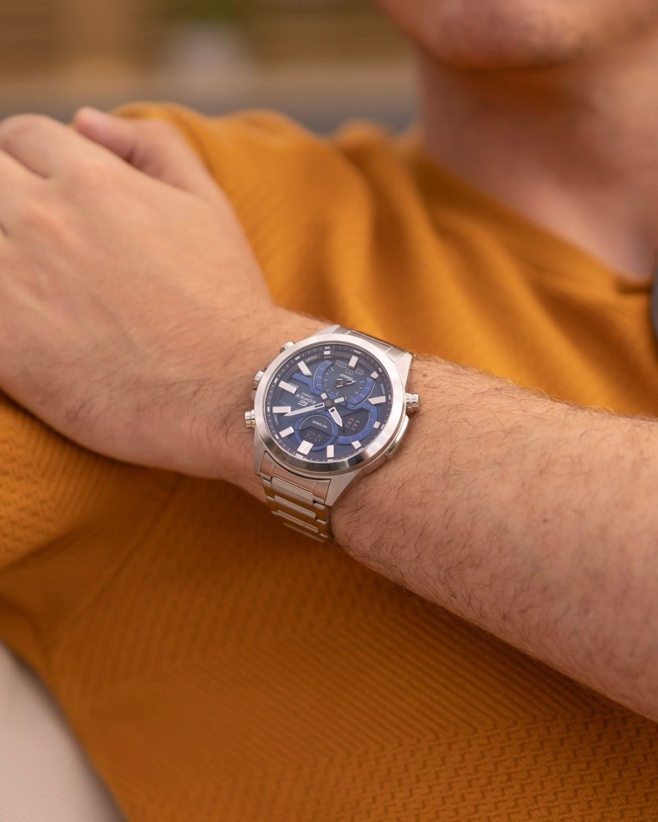 Reloj EDIFICE ECB-30D-2A Acero Hombre Plateado3