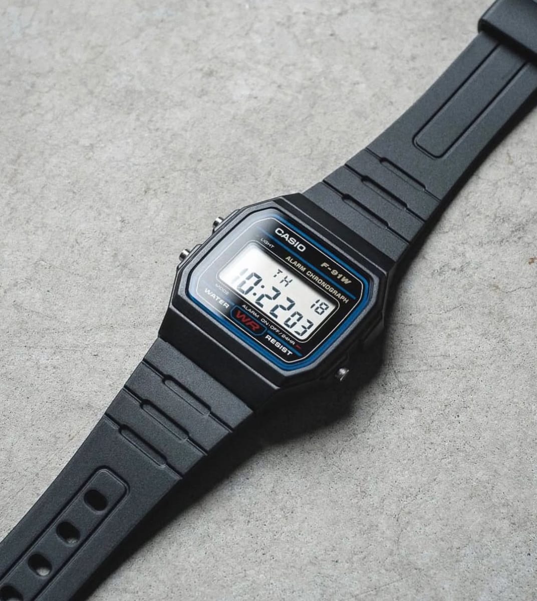 Reloj CASIO Regular F-91W-1D Resina Juvenil Negro2