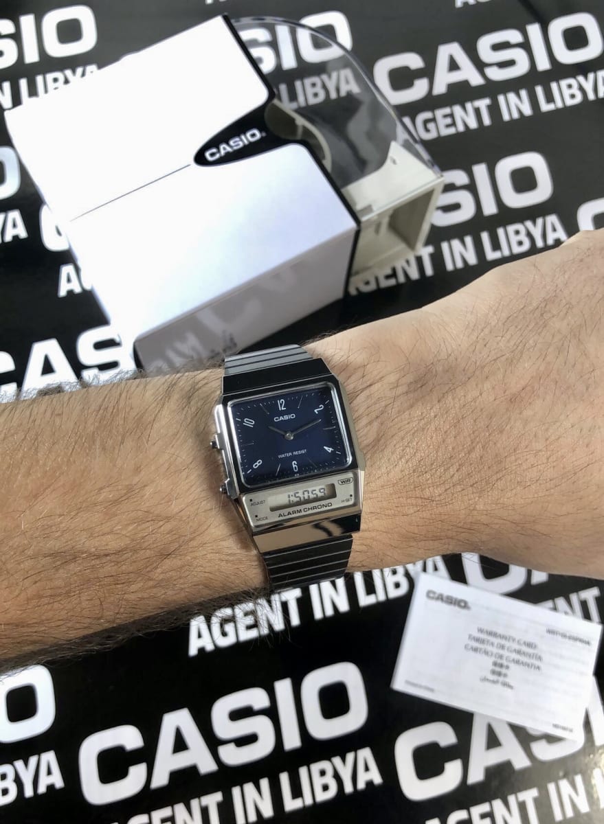 Reloj CASIO Retro AQ-800EB-2A Resina/Cromado Juvenil Gris2