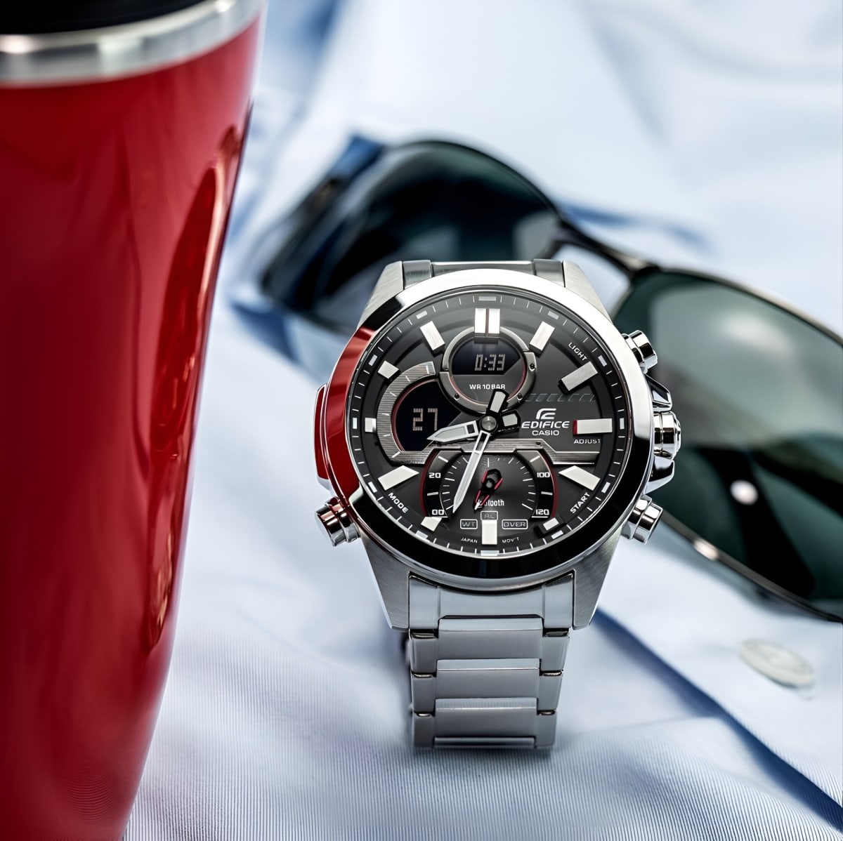Reloj EDIFICE ECB-30D-1A Acero Hombre Plateado2