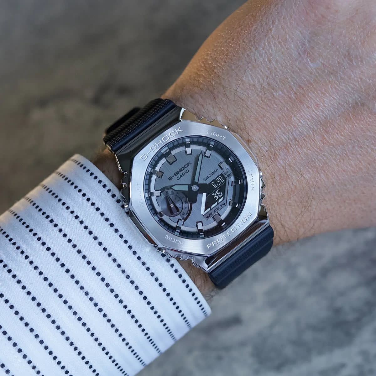 Reloj G-SHOCK GM-2100-1A Resina/Acero Hombre Plateado3