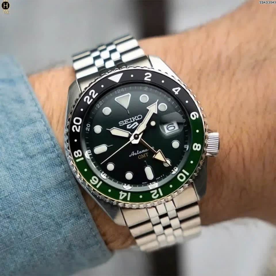 Reloj SEIKO 5 Sports GMT SSK035K1 Automático Acero Hombre Plateado3