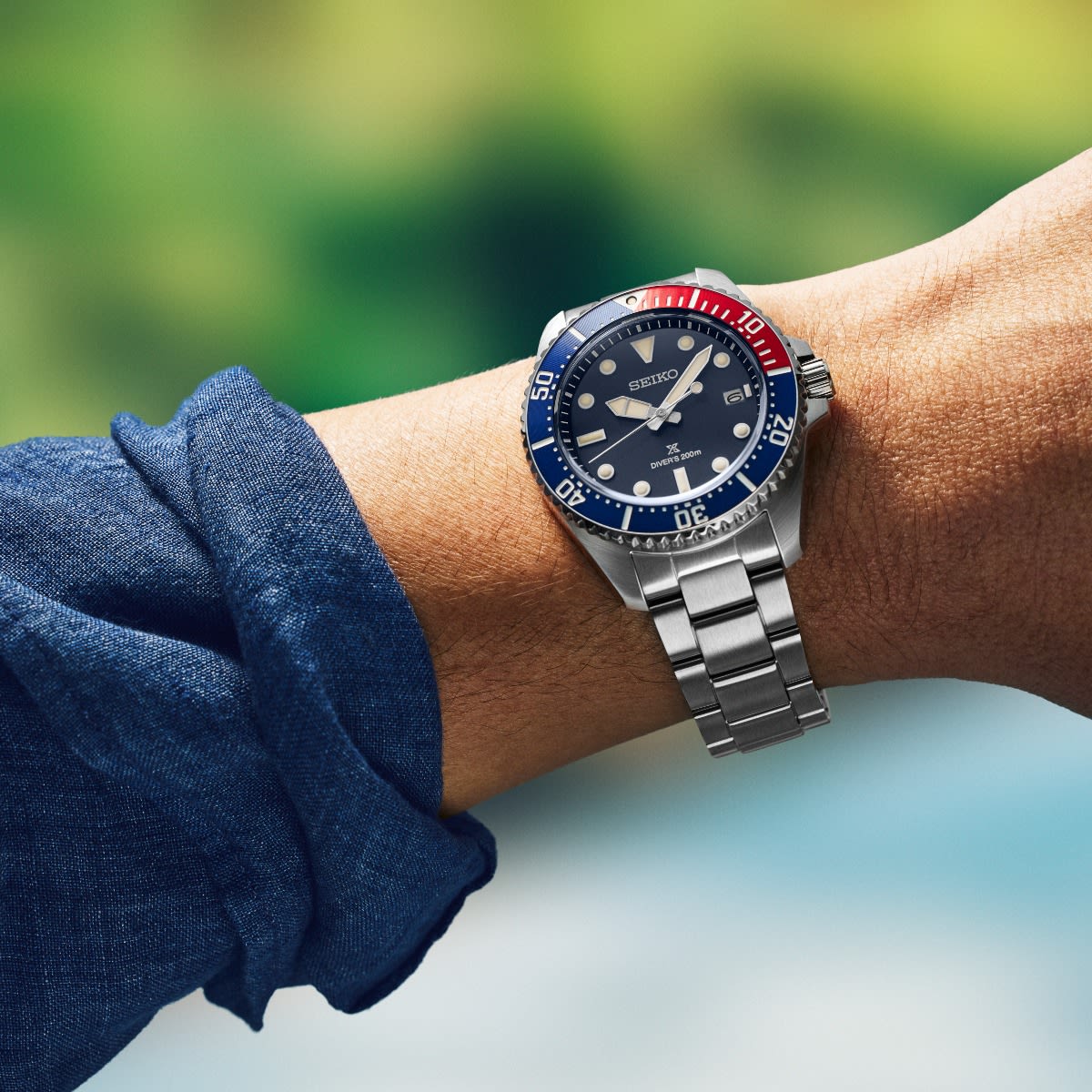 Reloj SEIKO PROSPEX Diver SNE595P1 Solar Acero Hombre Plateado4