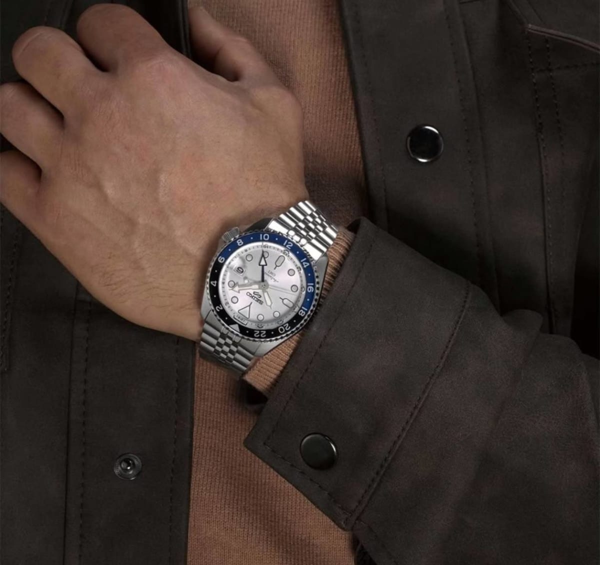 Reloj SEIKO 5 Sports GMT SSK033K1 Automático Acero Hombre Plateado2
