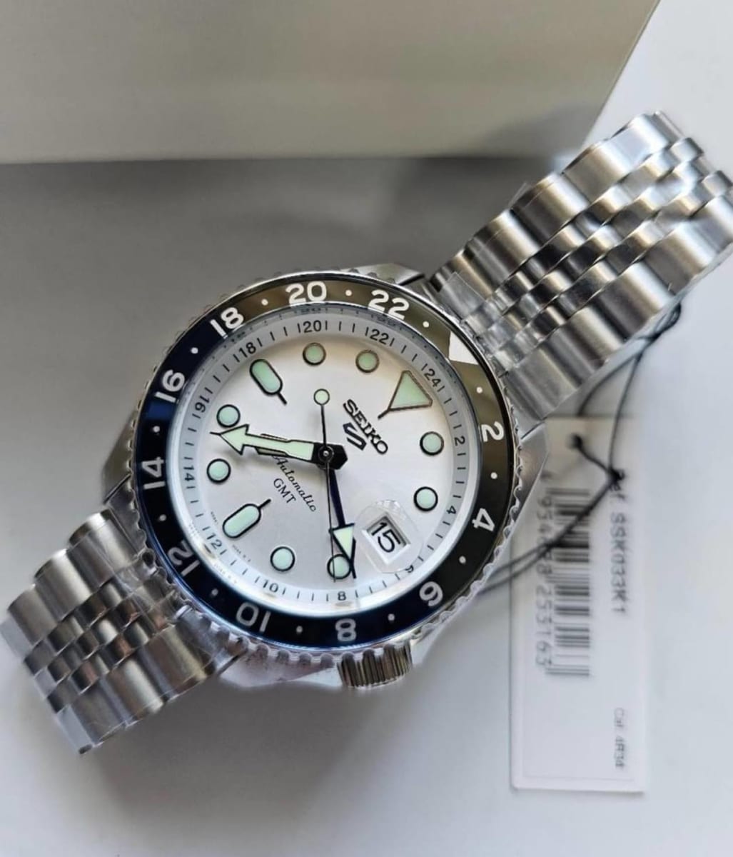 Reloj SEIKO 5 Sports GMT SSK033K1 Automático Acero Hombre Plateado4