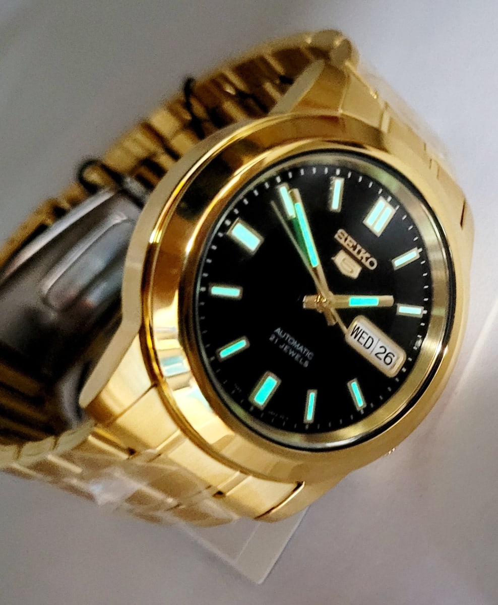 Reloj SEIKO 5 SNKK22K1 Automático Acero Hombre Dorado5