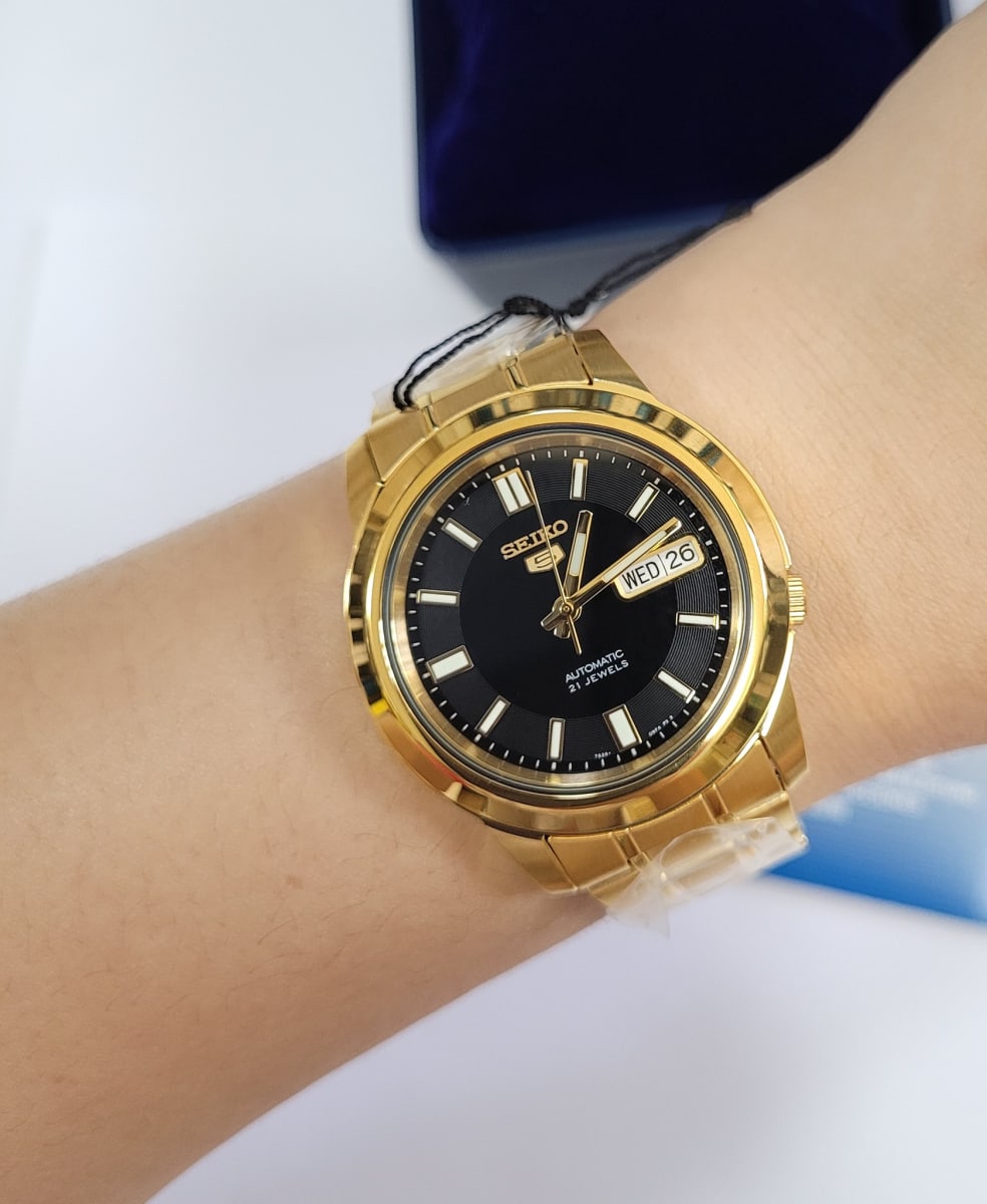 Reloj SEIKO 5 SNKK22K1 Automático Acero Hombre Dorado6