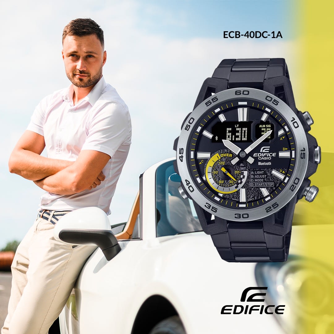 Reloj EDIFICE ECB-40DC-1A Acero Hombre Negro4