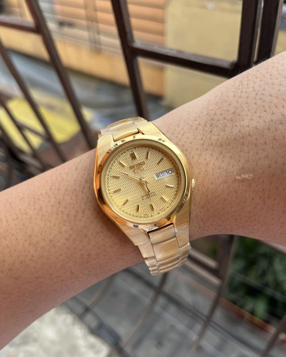 Reloj SEIKO 5 SNK610K1 Automático Acero Hombre Dorado5