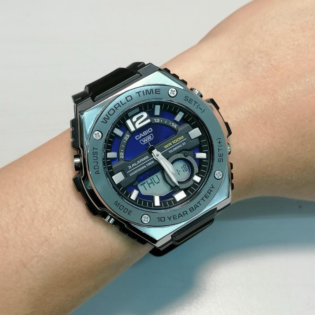 Reloj CASIO Regular MWQ-100-2A Resina/Acero Hombre Negro/Plateado2