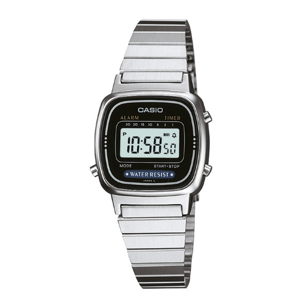 Reloj CASIO Retro LA670WD-1D Resina Mujer Plateado1
