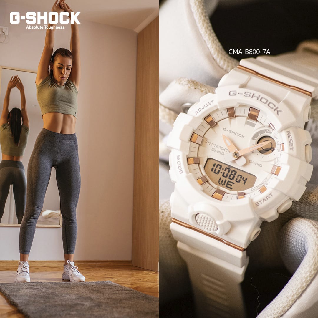 Reloj G-SHOCK GMA-B800-7A Resina Mujer Blanco4