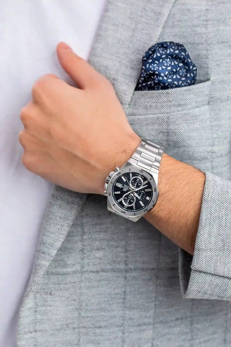 Reloj EDIFICE EFV-640D-1A Acero Hombre Plateado2