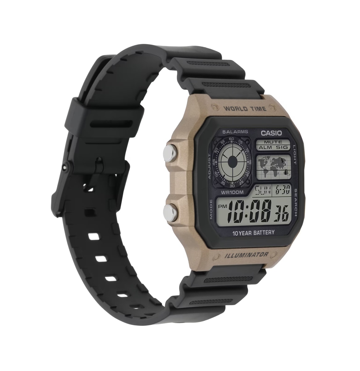 Reloj CASIO Regular AE-1200WH-5A Resina Juvenil Negro/Dorado2