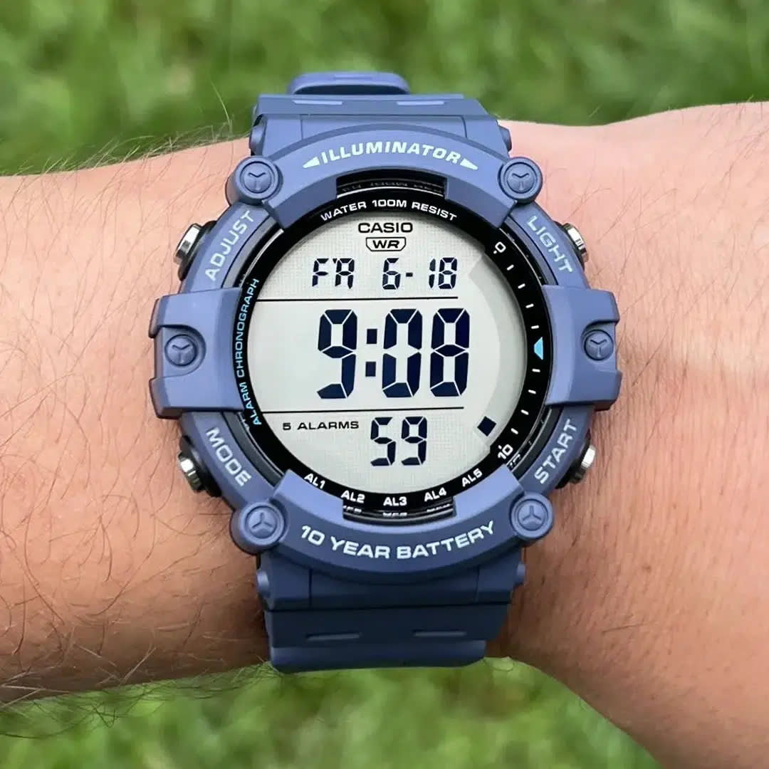 Reloj CASIO Regular AE-1500WH-2A Resina Juvenil Azul3