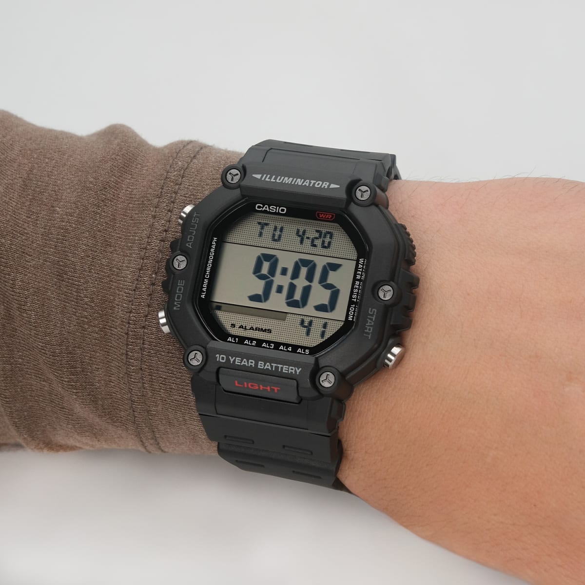 Reloj CASIO Regular AE-1600H-1A Resina Juvenil Negro4