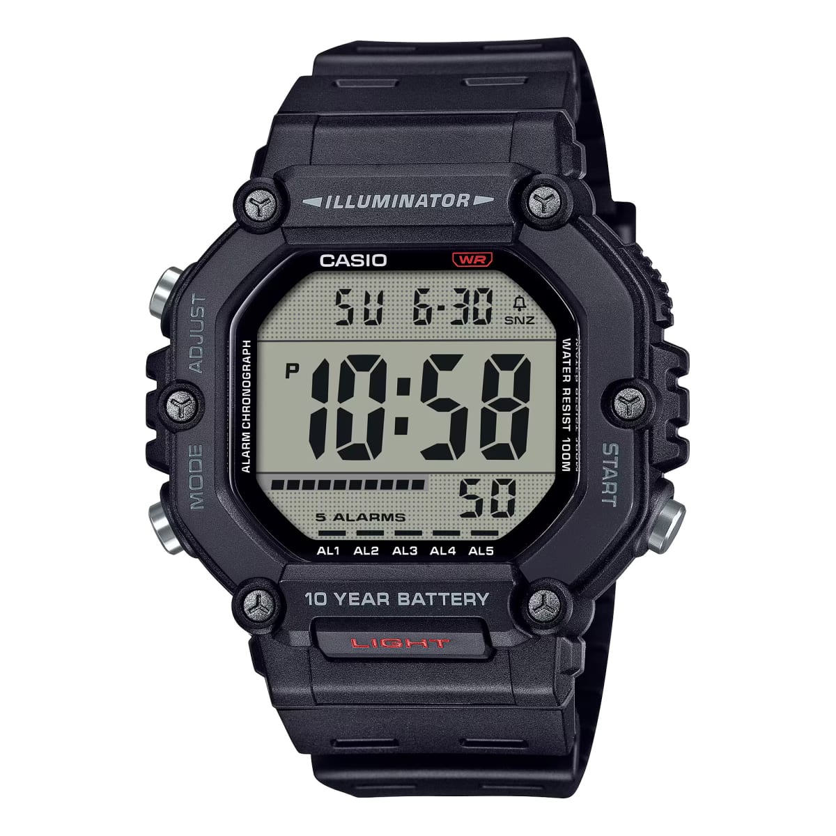 Reloj CASIO Regular AE-1600H-1A Resina Juvenil Negro1