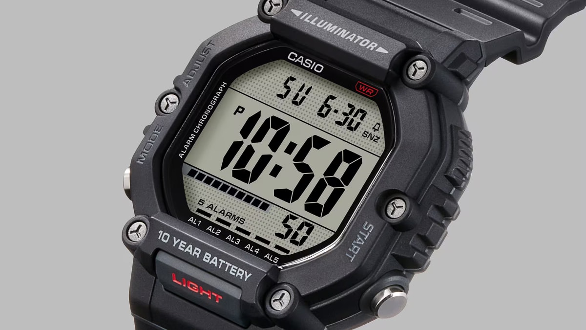 Reloj CASIO Regular AE-1600H-1A Resina Juvenil Negro3