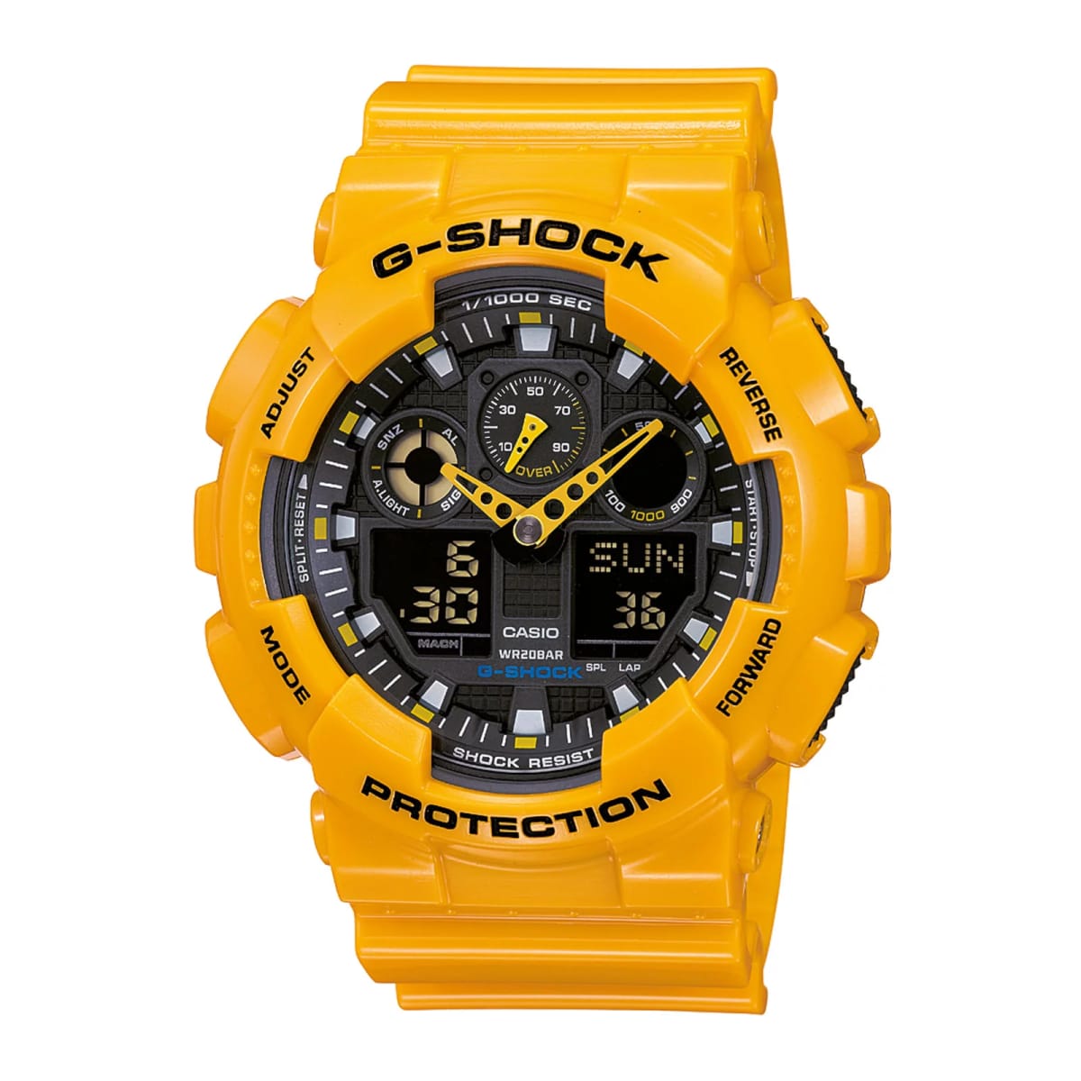 Reloj G-SHOCK GA-100A-9A Resina Hombre Amarillo3