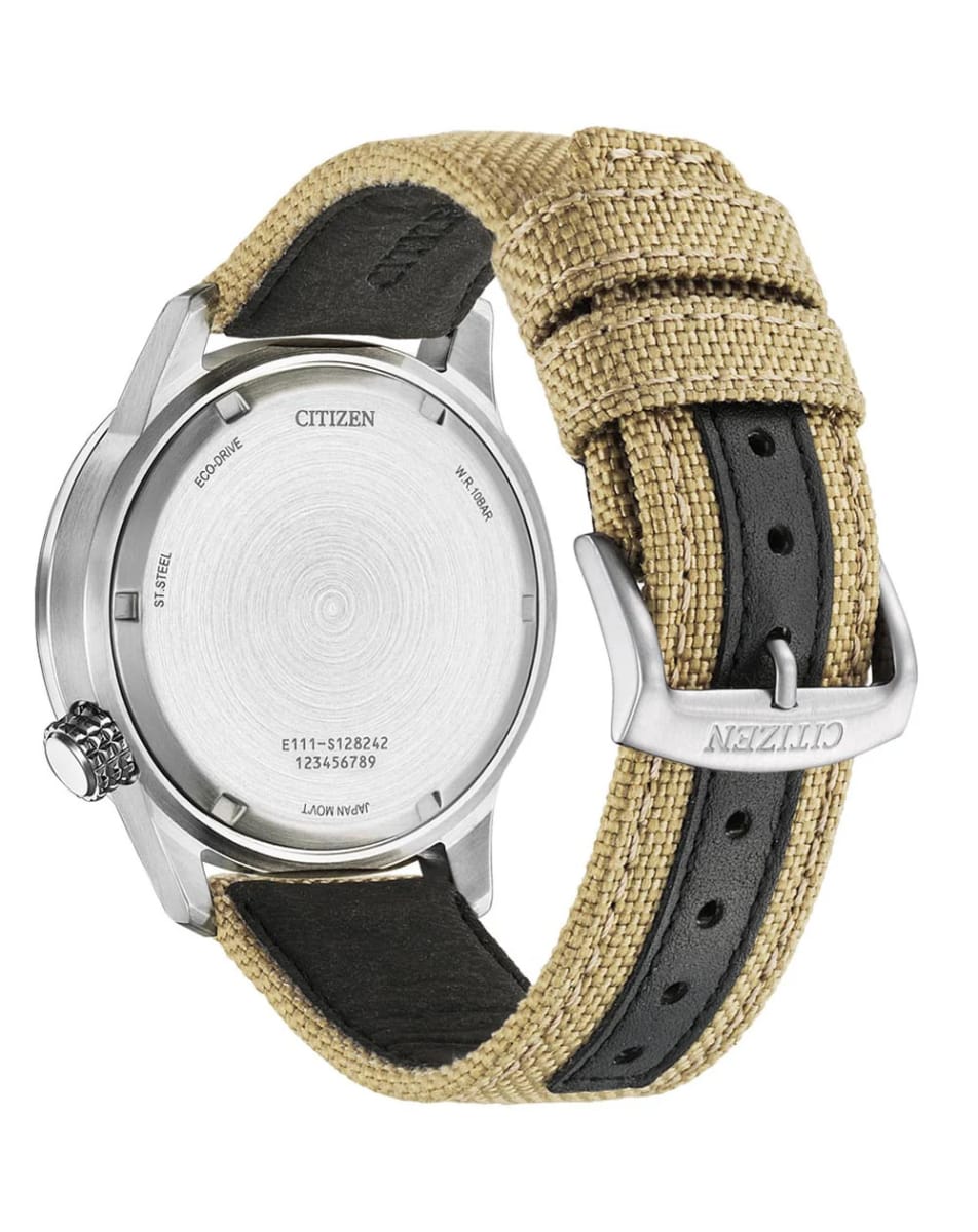 Reloj CITIZEN ECODRIVE BM7550-01E Nylon Hombre Beige3