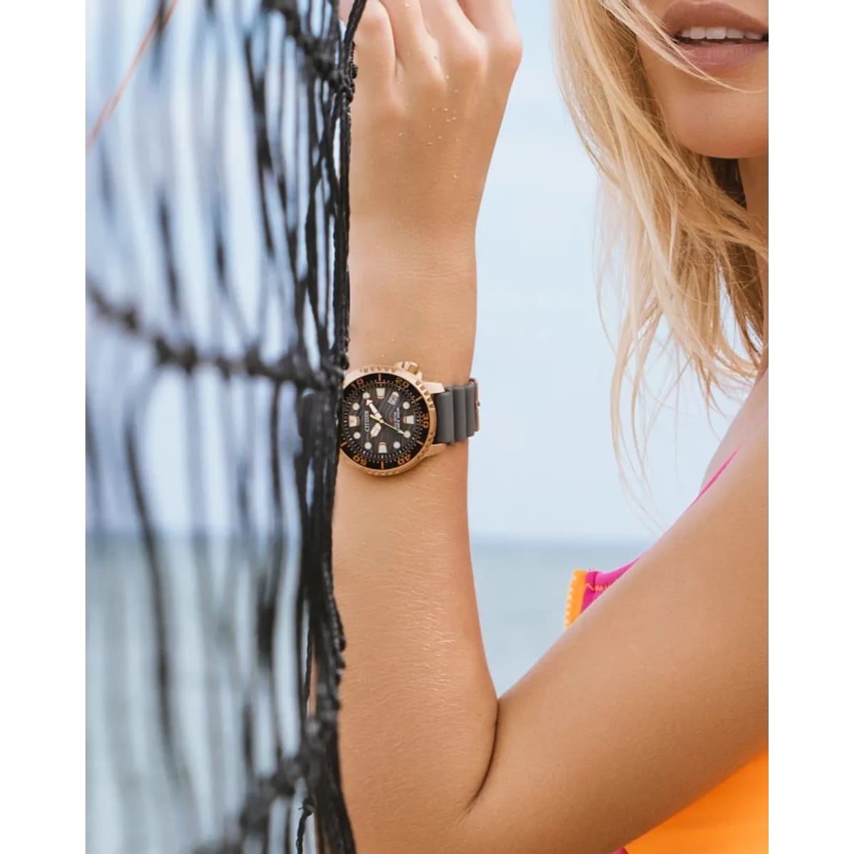 Reloj CITIZEN ECODRIVE BN0163-00H Resina/Acero Hombre Gris/Oro rosa7