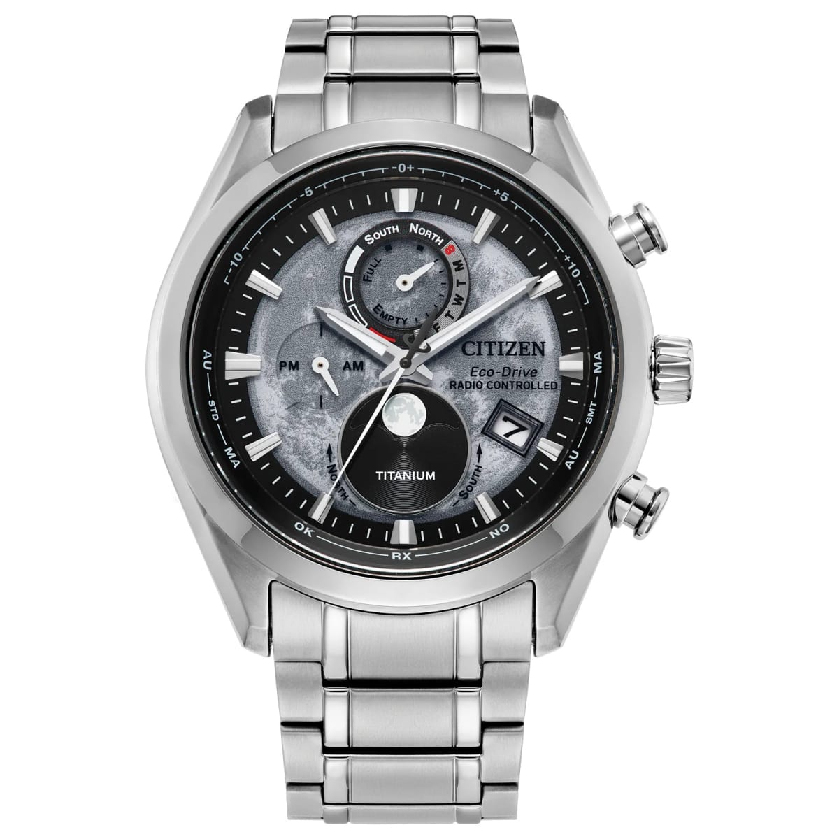 Reloj CITIZEN ECODRIVE BY1010-57H Tsuki-yomi A-T Hombre Plateado1