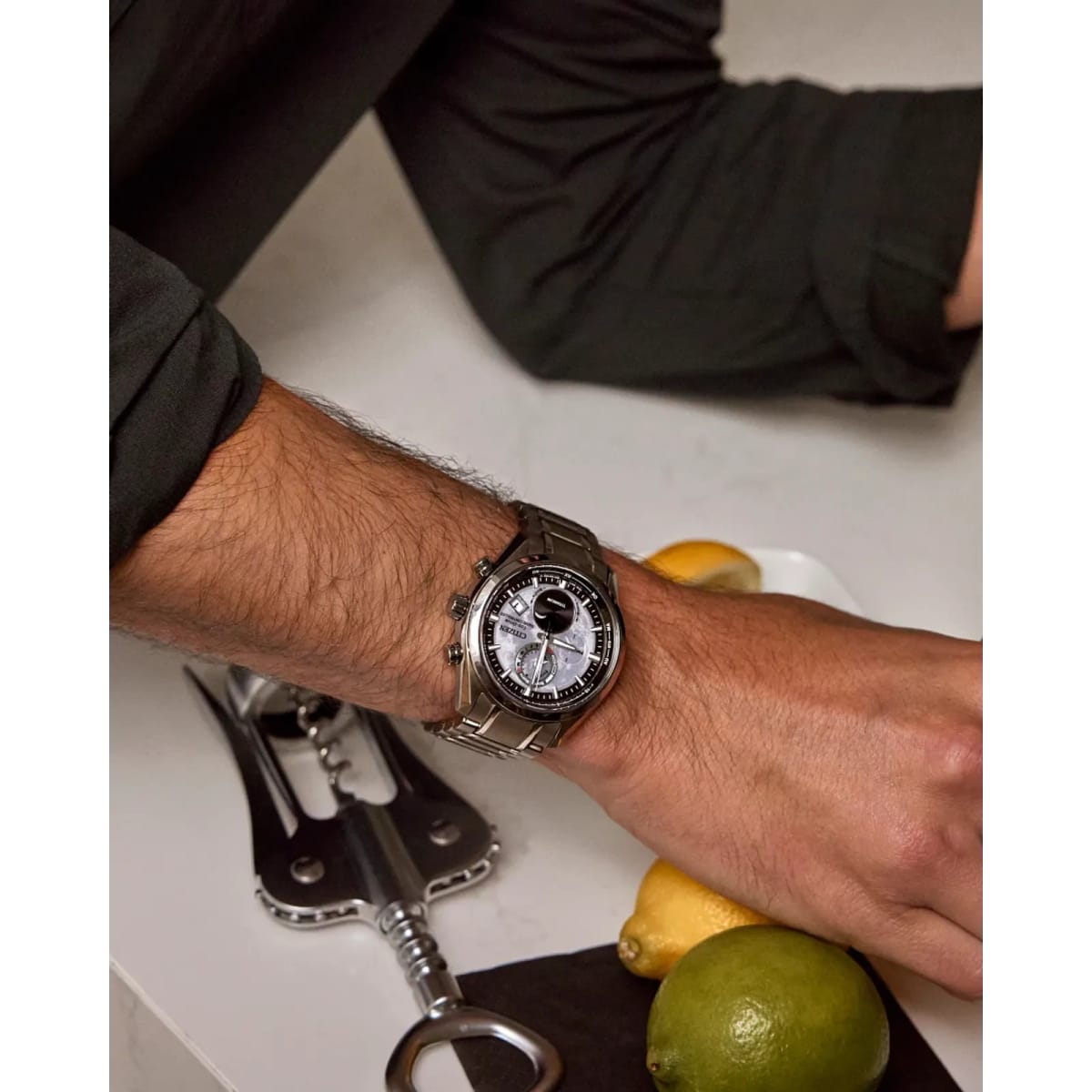 Reloj CITIZEN ECODRIVE BY1010-57H Tsuki-yomi A-T Hombre Plateado5