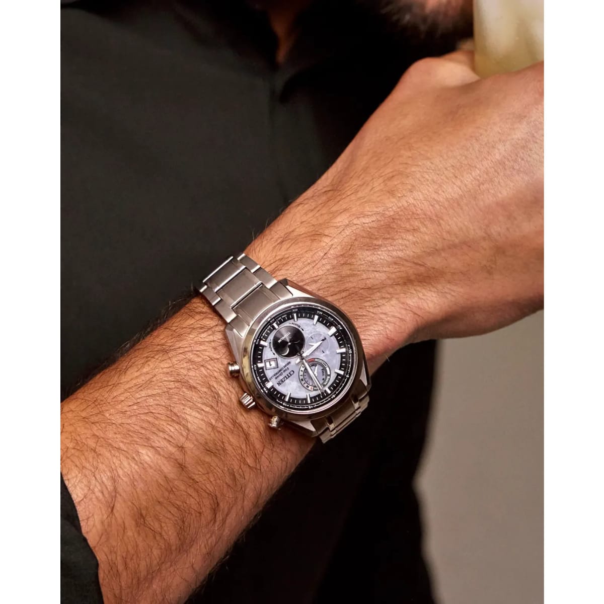 Reloj CITIZEN ECODRIVE BY1010-57H Tsuki-yomi A-T Hombre Plateado4