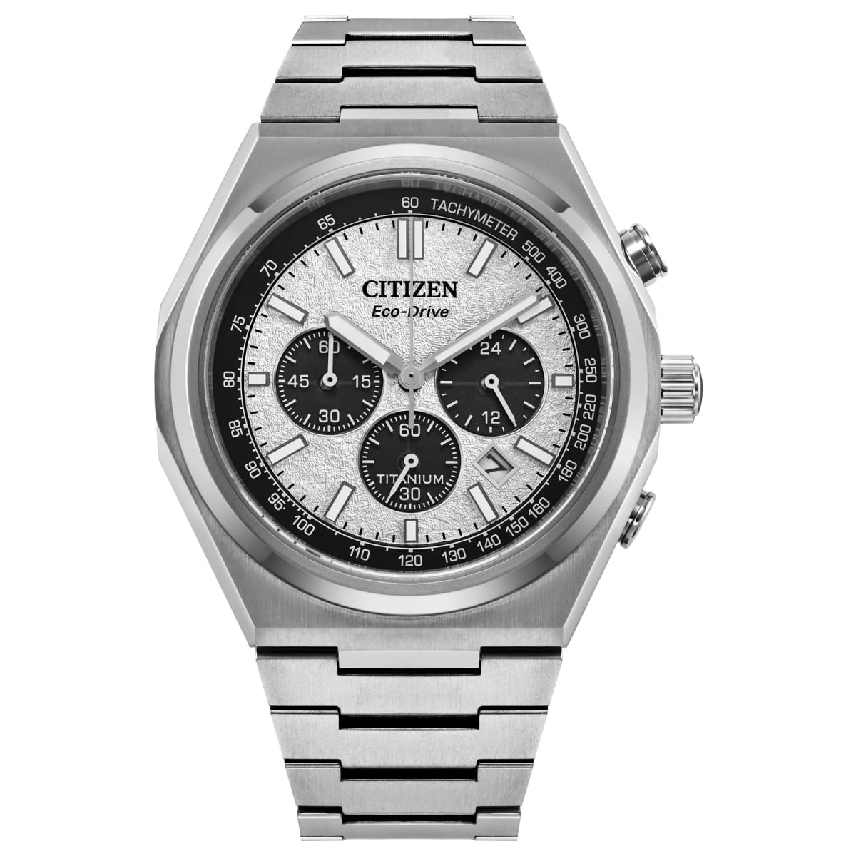 Reloj CITIZEN ECODRIVE CA4610-85A Zenshin Chrono Titanio Hombre Plateado1