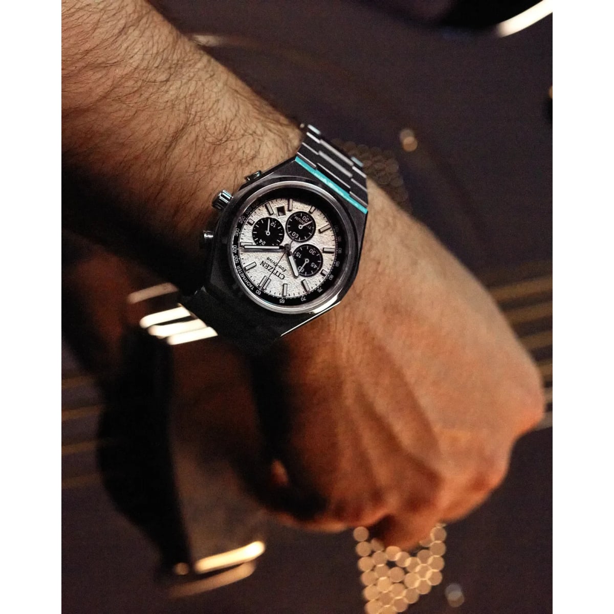 Reloj CITIZEN ECODRIVE CA4610-85A Zenshin Chrono Titanio Hombre Plateado5