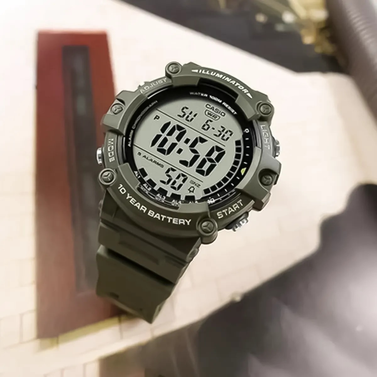Reloj CASIO Regular AE-1500WHX-3AV Resina Juvenil Verde2