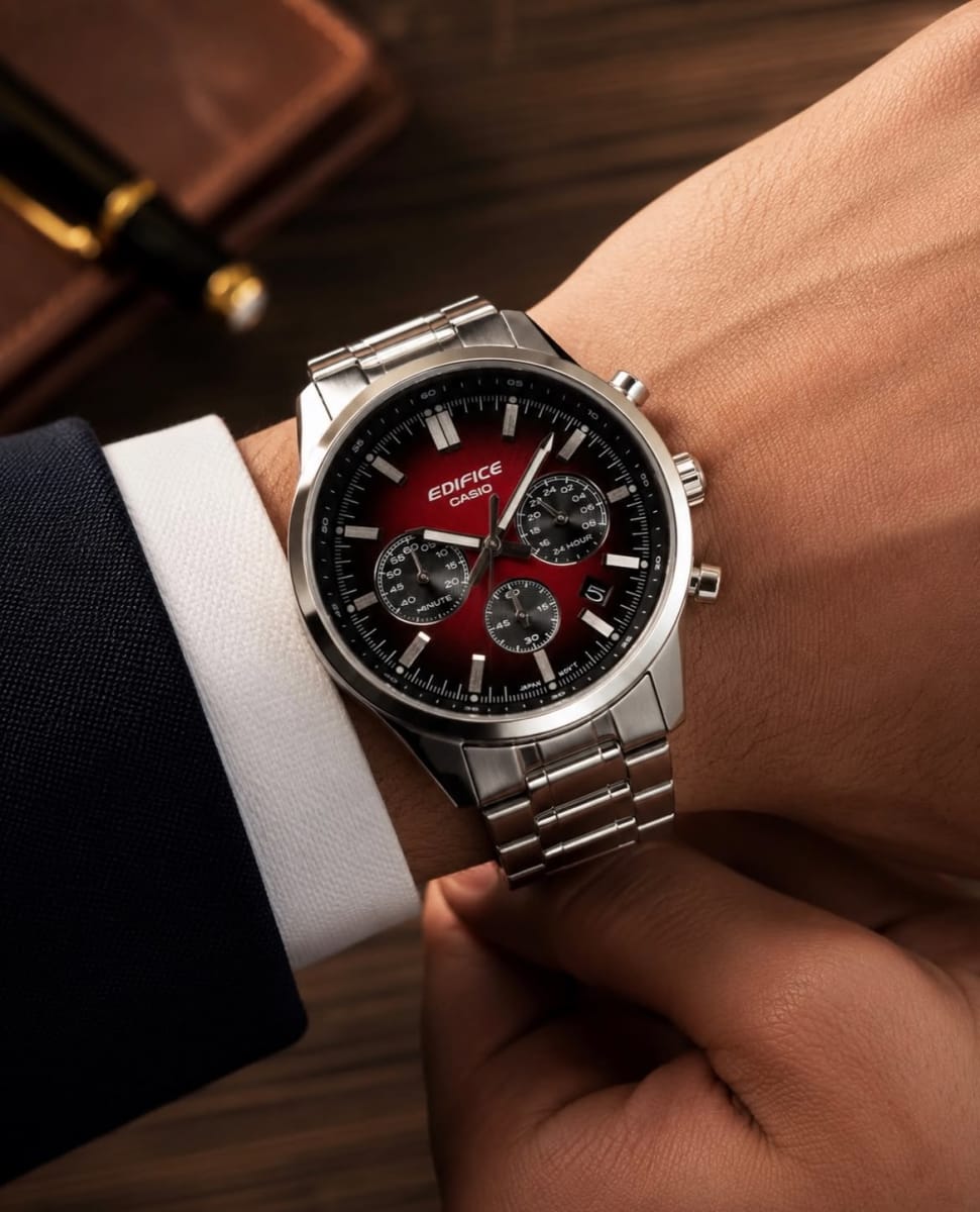 Reloj EDIFICE EFR-575D-4A Acero Hombre Plateado3