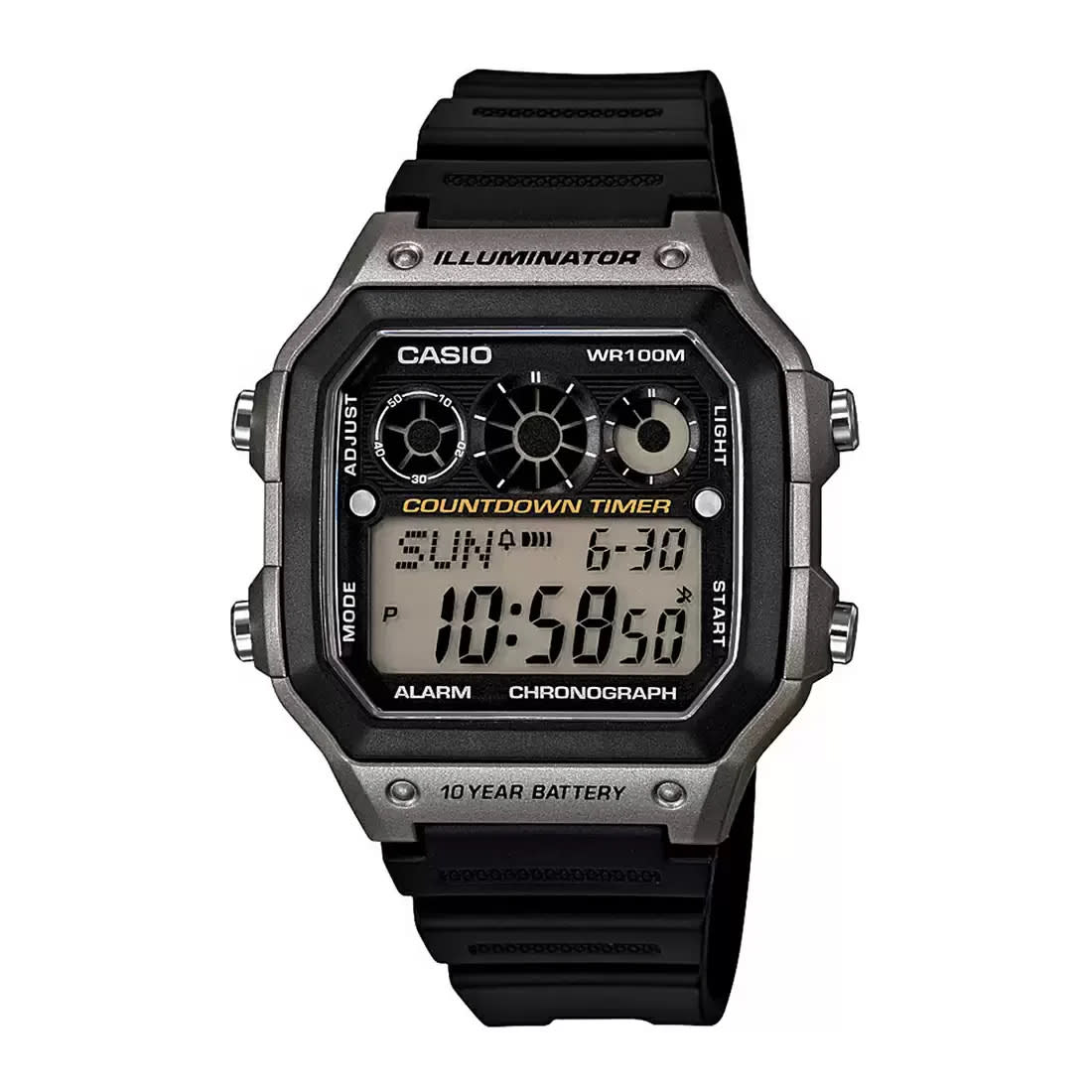 Reloj CASIO Regular AE-1300WH-8A Resina Juvenil Gris/Negro1