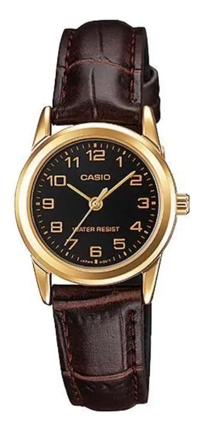 Reloj CASIO Regular LTP-V001GL-1B Acero/Cuero  Dorado/Marrón1