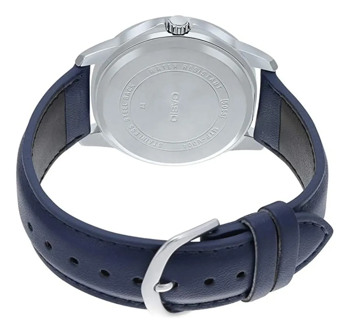 Reloj CASIO Regular MTP-V004L-2B Acero/Cuero Hombre Plateado/Azul3
