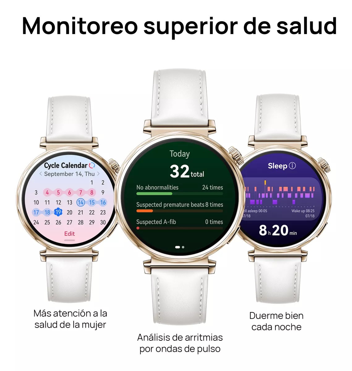 Smartwatch Huawei Gt 5 41mm Correa Cuero Blanco8