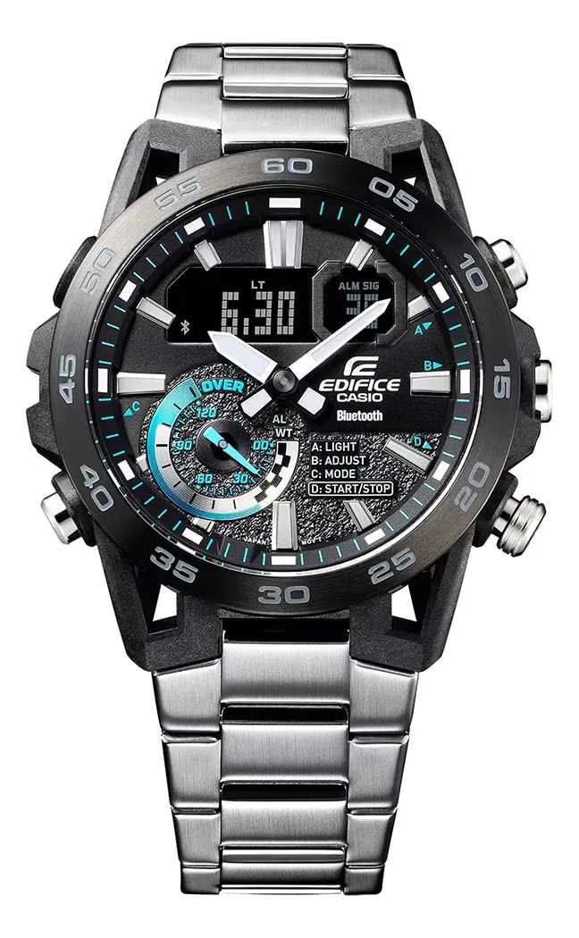 Reloj EDIFICE ECB-40DB-1A Acero Hombre Negro/Plateado2