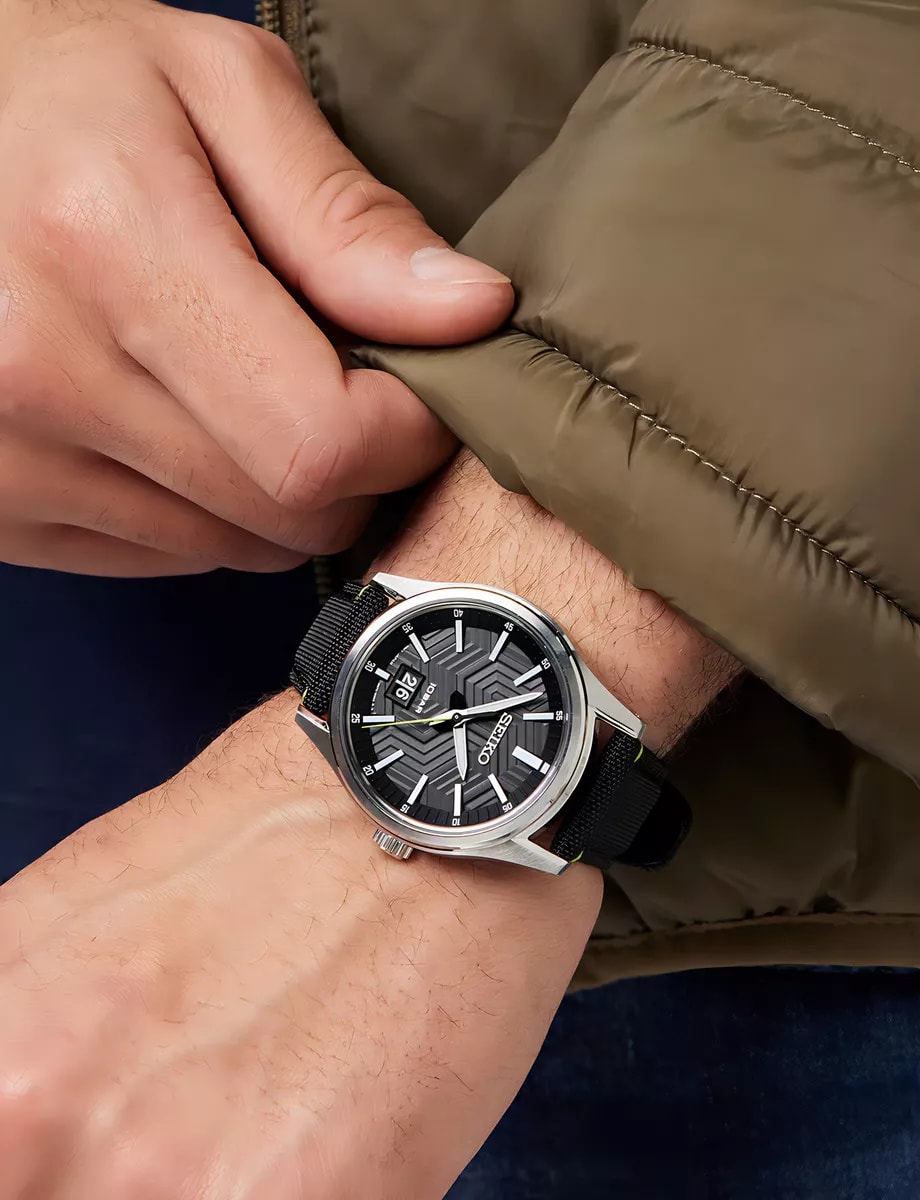 Reloj SEIKO SUR517P1 Cuarzo Nylon Hombre Negro4