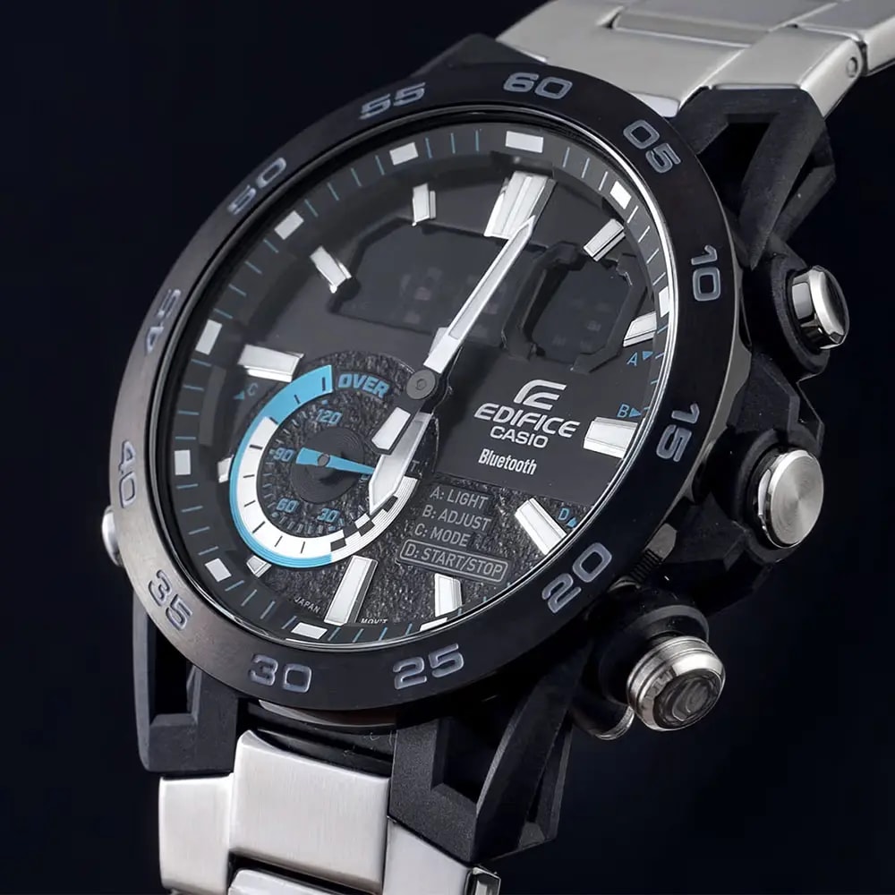 Reloj EDIFICE ECB-40DB-1A Acero Hombre Negro/Plateado5