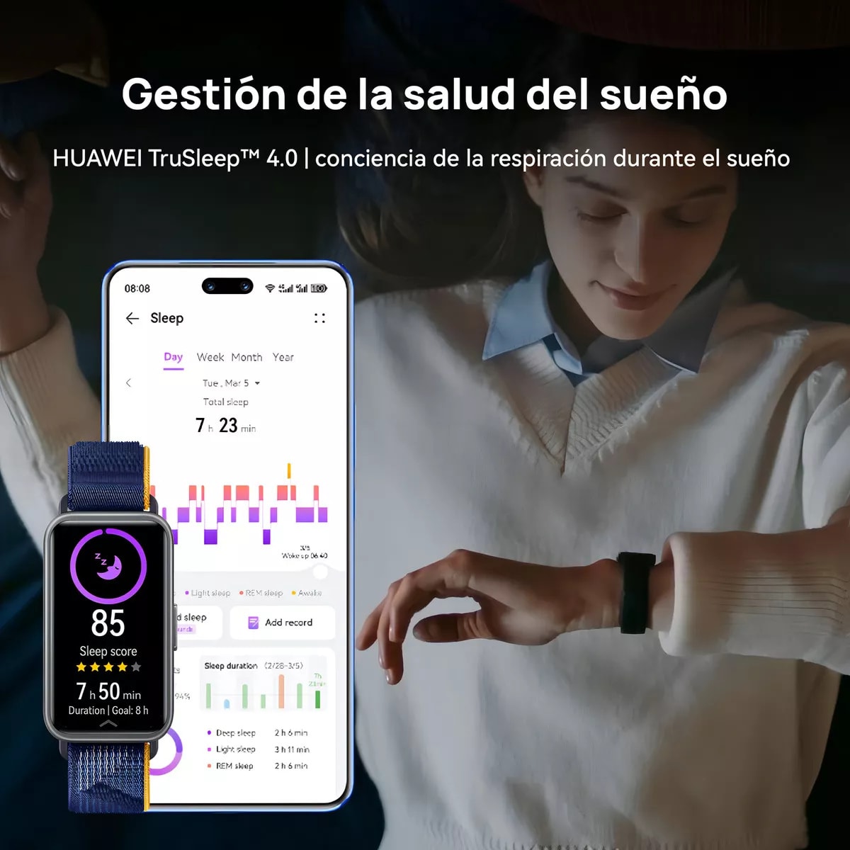 Smartwatch Huawei Band 9 Correa Nylon Azul5