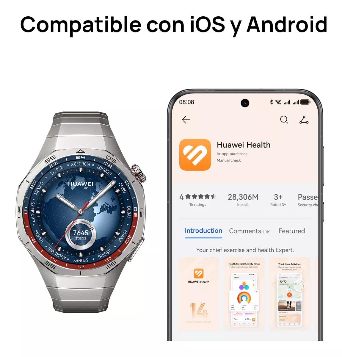 Smartwatch Huawei GT 5 Pro 46mm Titanio6