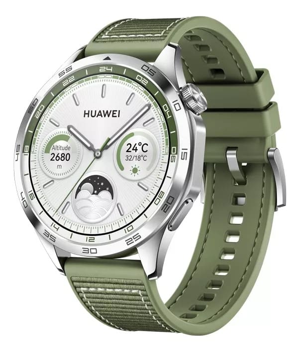 Smartwatch Huawei GT 4 46mm Correa Silicona Verde Bosque1