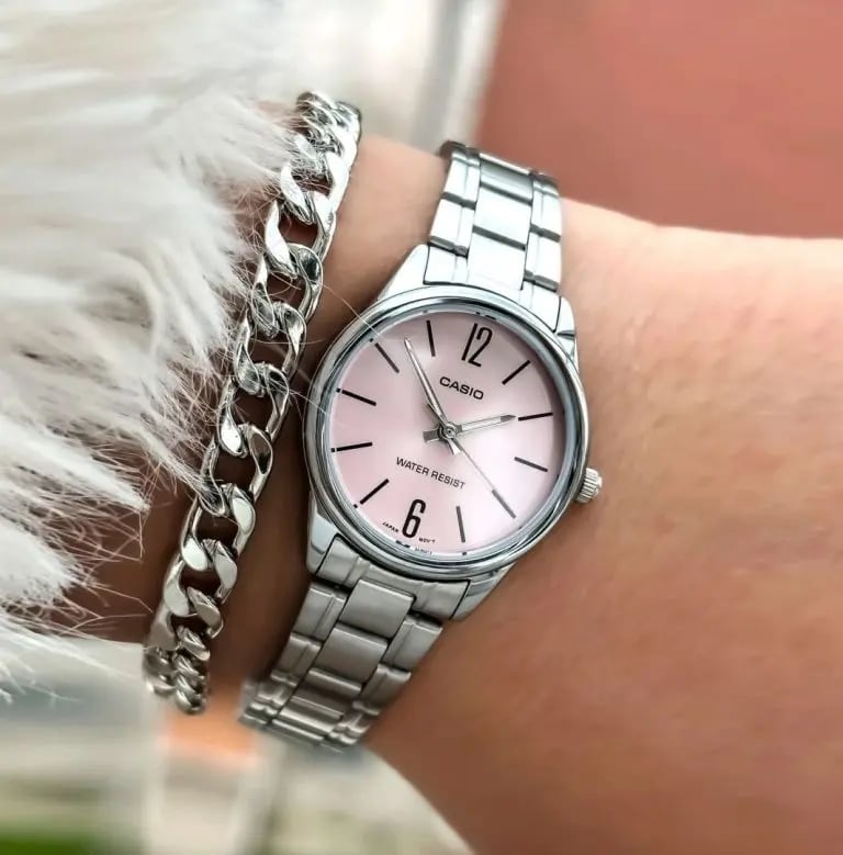 Reloj CASIO Regular LTP-V005D-4BU Acero Mujer Rosado/Plateado2