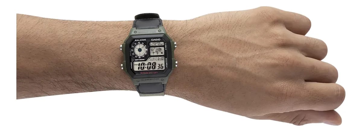 Reloj CASIO Regular AE-1200WHB-3B Resina Juvenil Verde3